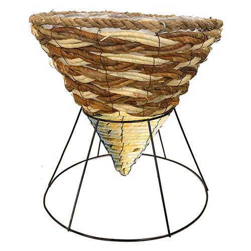 14" Twisted Rattan Cone Basket